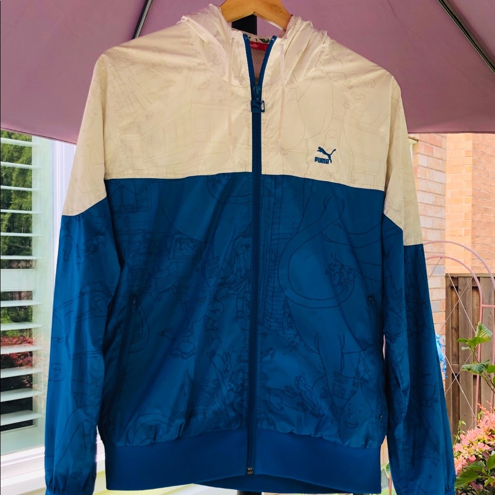 Sale! PUMA Limited Edition windbreaker blue &white